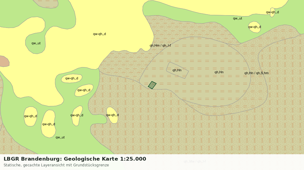 Statische Kartenansicht: LBGR Brandenburg: Geologische Karte 1:25.000
