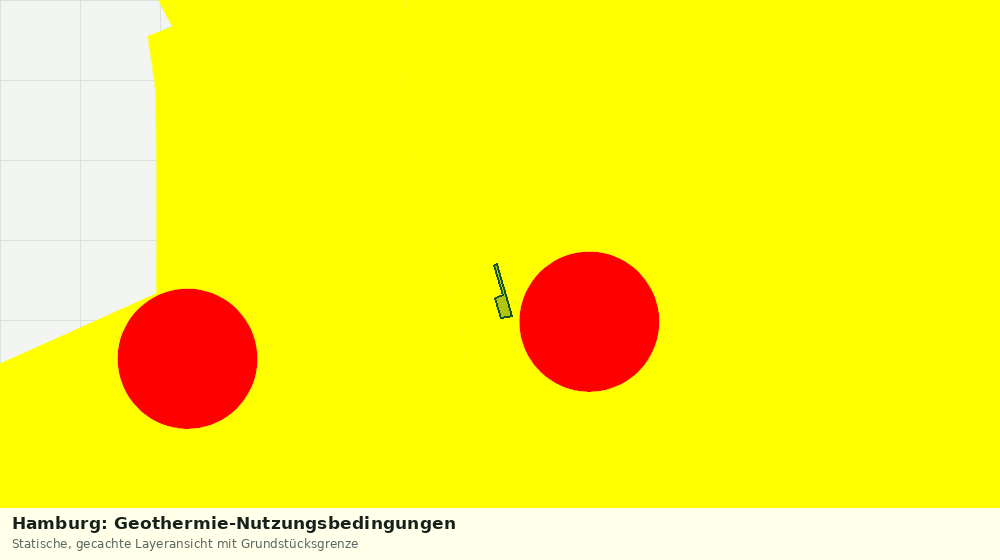 Statische Kartenansicht: Hamburg: Geothermie-Nutzungsbedingungen