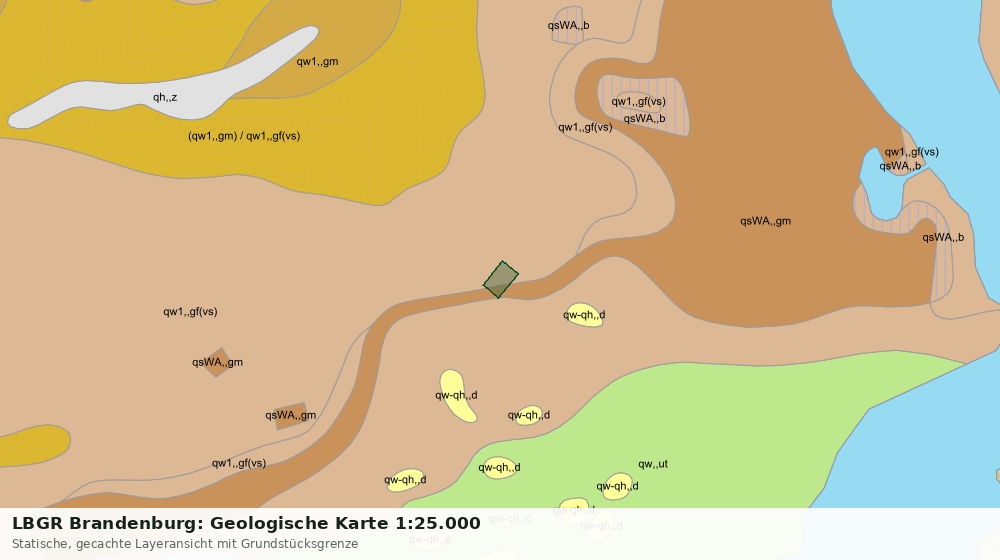 Statische Kartenansicht: LBGR Brandenburg: Geologische Karte 1:25.000
