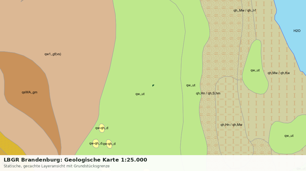 Statische Kartenansicht: LBGR Brandenburg: Geologische Karte 1:25.000