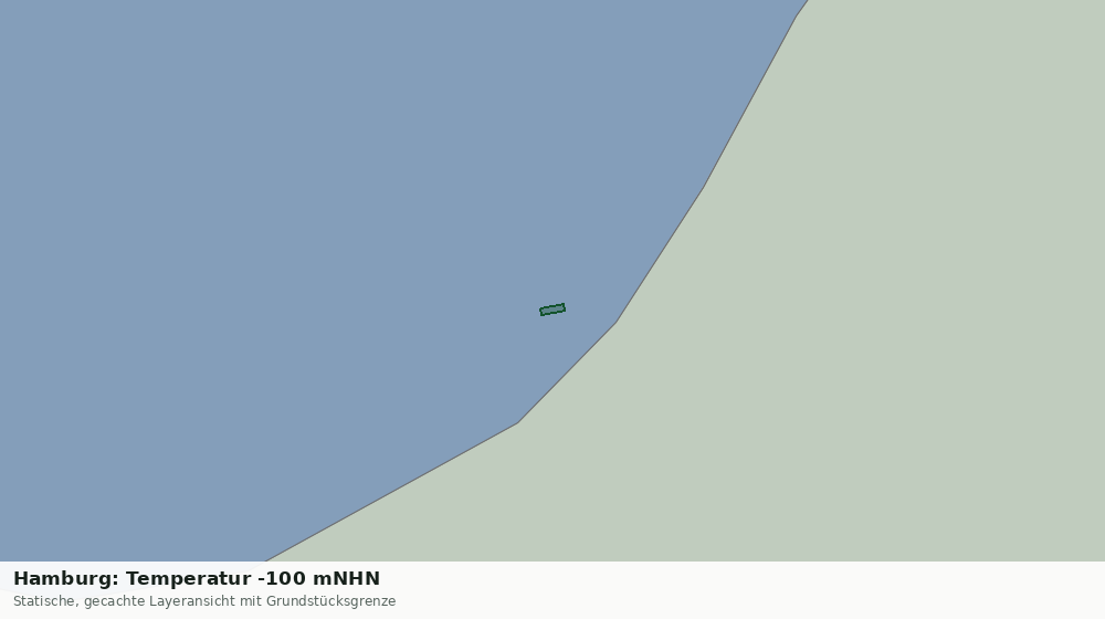 Statische Kartenansicht: Hamburg: Temperatur -100 mNHN