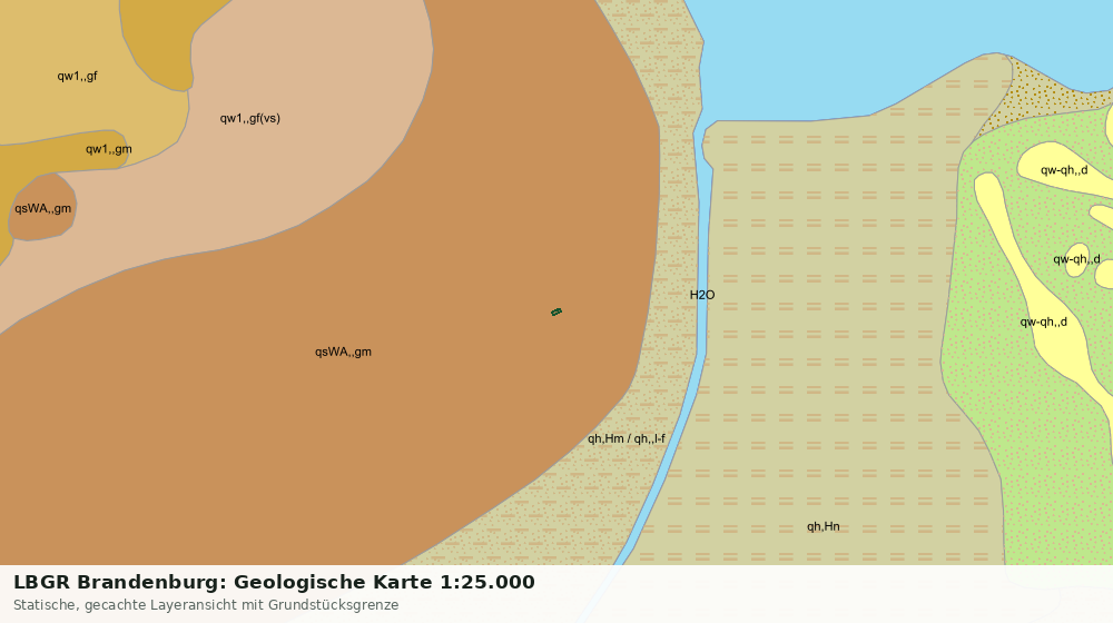 Statische Kartenansicht: LBGR Brandenburg: Geologische Karte 1:25.000