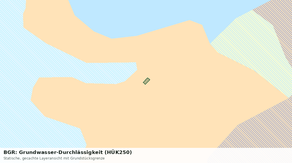 Statische Kartenansicht: BGR: Grundwasser-Durchlässigkeit (HÜK250)