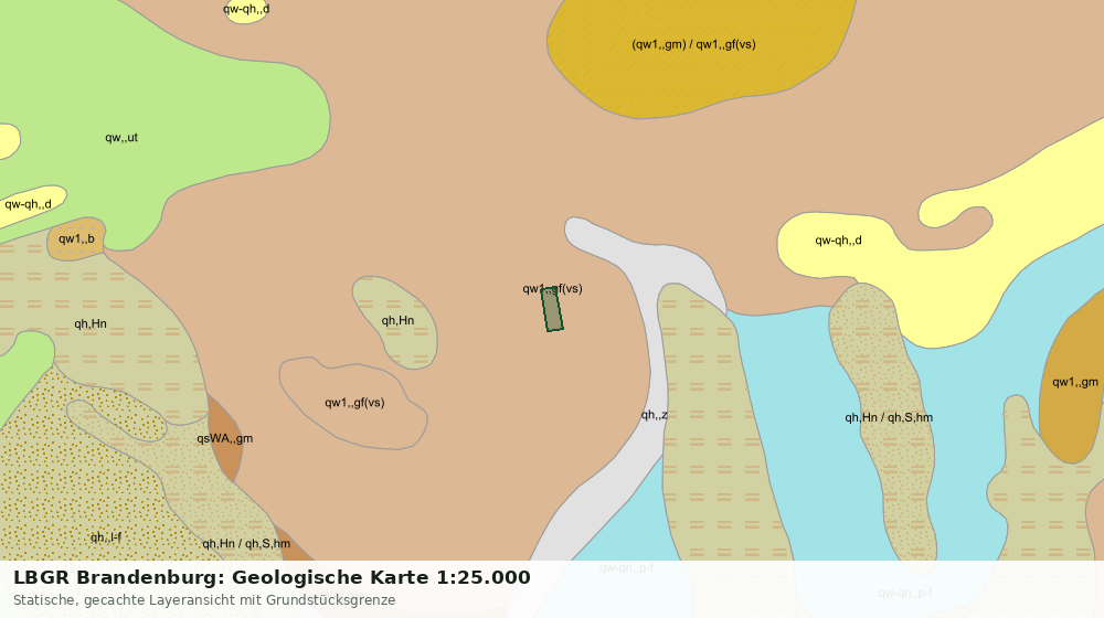 Statische Kartenansicht: LBGR Brandenburg: Geologische Karte 1:25.000