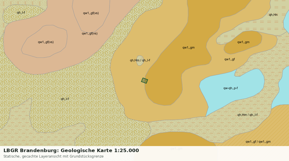 Statische Kartenansicht: LBGR Brandenburg: Geologische Karte 1:25.000