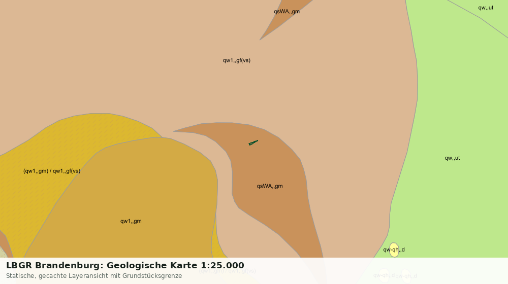 Statische Kartenansicht: LBGR Brandenburg: Geologische Karte 1:25.000