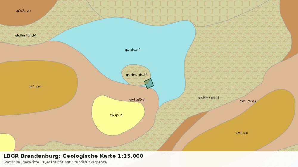 Statische Kartenansicht: LBGR Brandenburg: Geologische Karte 1:25.000