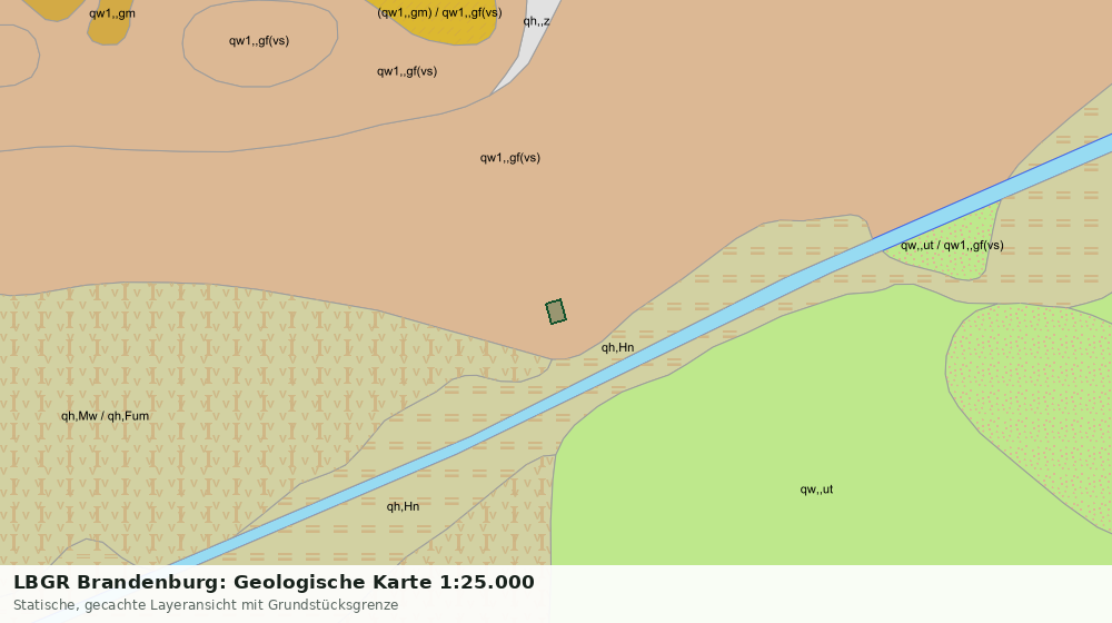Statische Kartenansicht: LBGR Brandenburg: Geologische Karte 1:25.000