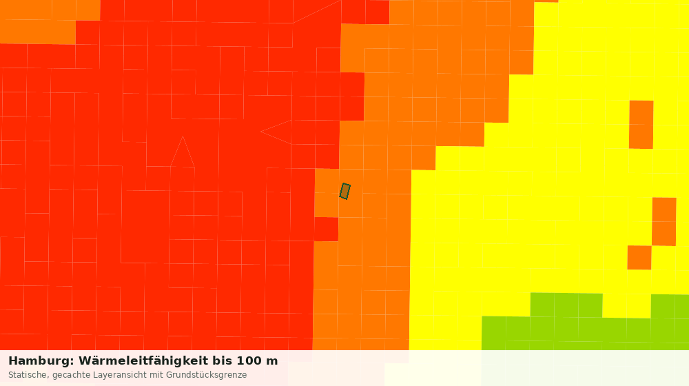 Statische Kartenansicht: Hamburg: Wärmeleitfähigkeit bis 100 m