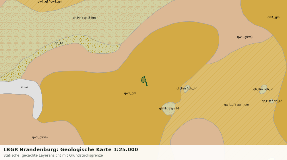 Statische Kartenansicht: LBGR Brandenburg: Geologische Karte 1:25.000