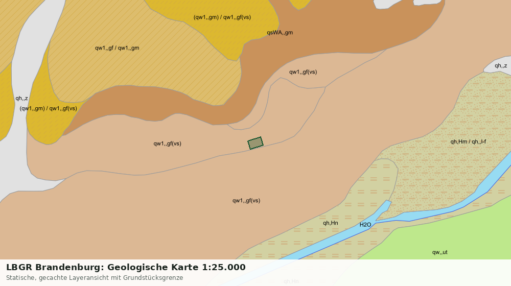 Statische Kartenansicht: LBGR Brandenburg: Geologische Karte 1:25.000