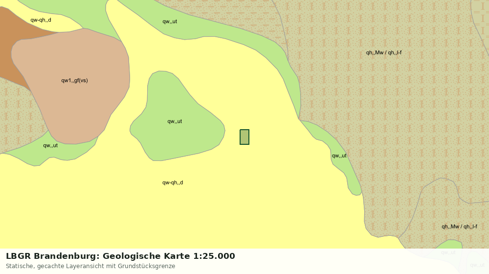 Statische Kartenansicht: LBGR Brandenburg: Geologische Karte 1:25.000