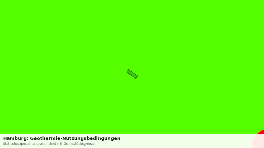 Statische Kartenansicht: Hamburg: Geothermie-Nutzungsbedingungen