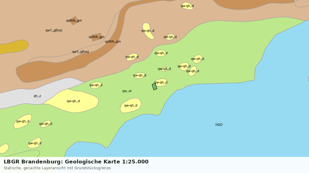 Statische Kartenansicht: LBGR Brandenburg: Geologische Karte 1:25.000