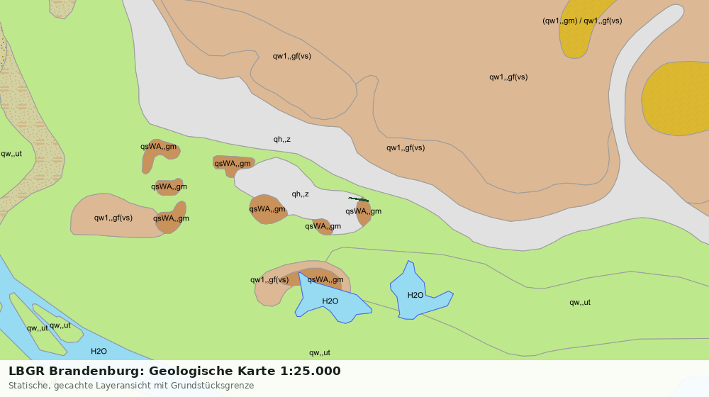 Statische Kartenansicht: LBGR Brandenburg: Geologische Karte 1:25.000