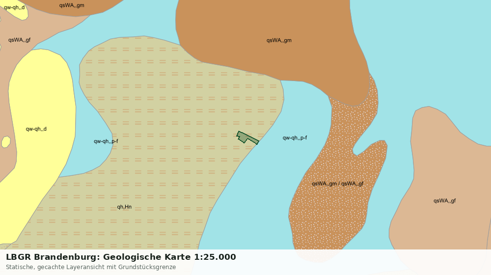 Statische Kartenansicht: LBGR Brandenburg: Geologische Karte 1:25.000