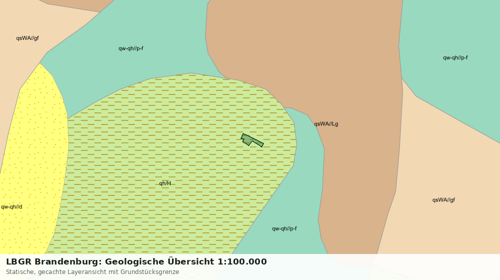 Statische Kartenansicht: LBGR Brandenburg: Geologische Übersicht 1:100.000