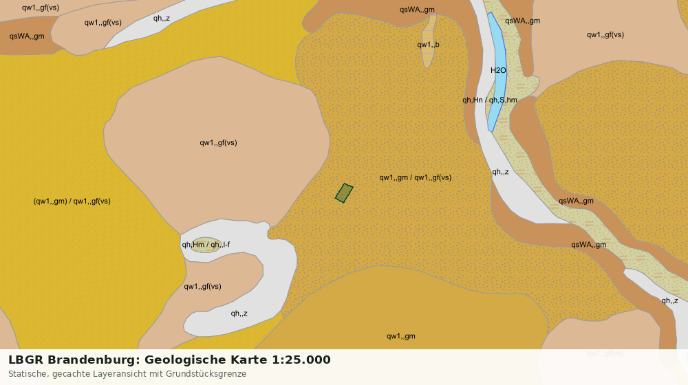Statische Kartenansicht: LBGR Brandenburg: Geologische Karte 1:25.000