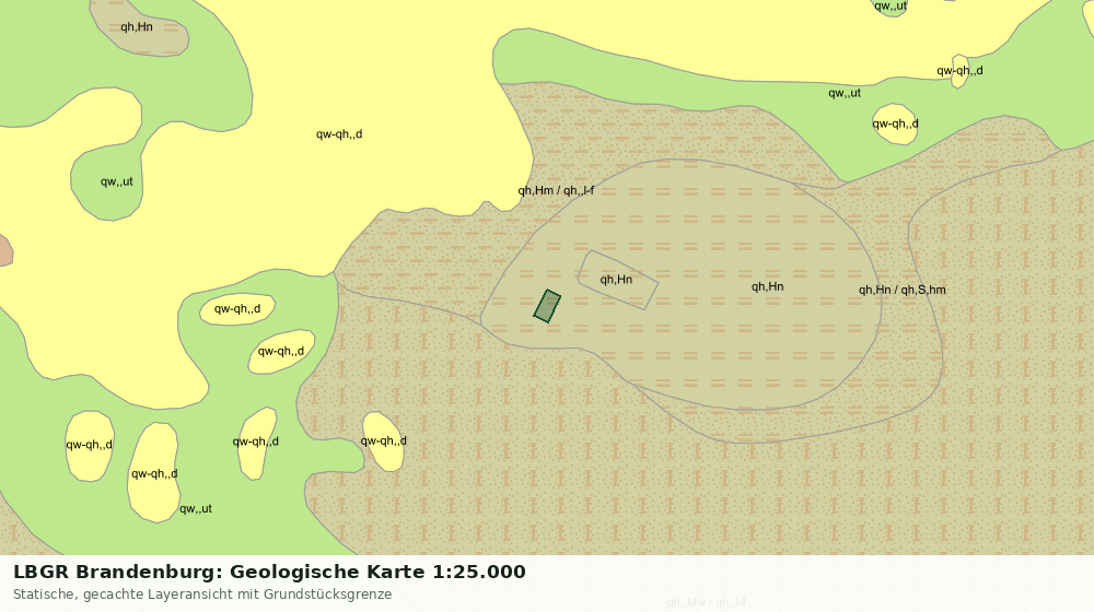 Statische Kartenansicht: LBGR Brandenburg: Geologische Karte 1:25.000