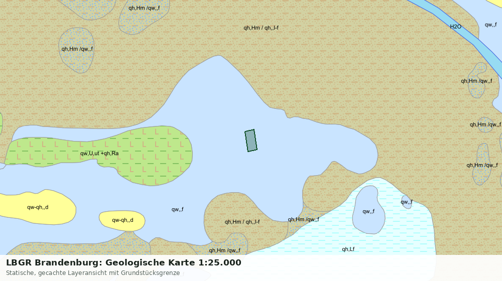 Statische Kartenansicht: LBGR Brandenburg: Geologische Karte 1:25.000