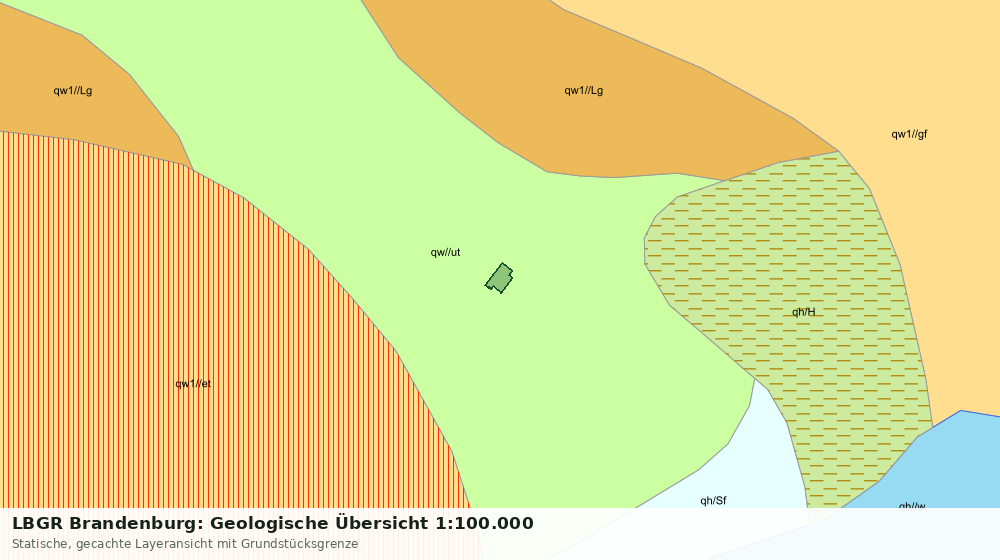 Statische Kartenansicht: LBGR Brandenburg: Geologische Übersicht 1:100.000