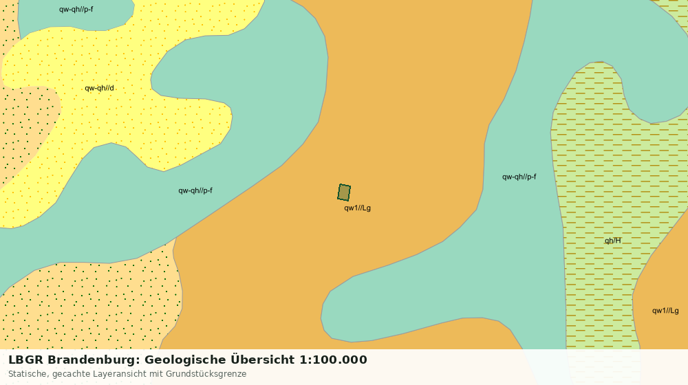 Statische Kartenansicht: LBGR Brandenburg: Geologische Übersicht 1:100.000