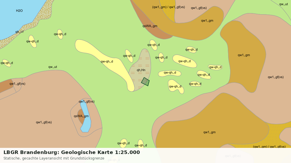 Statische Kartenansicht: LBGR Brandenburg: Geologische Karte 1:25.000