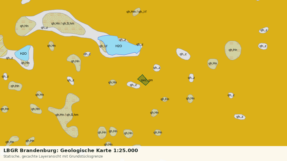Statische Kartenansicht: LBGR Brandenburg: Geologische Karte 1:25.000