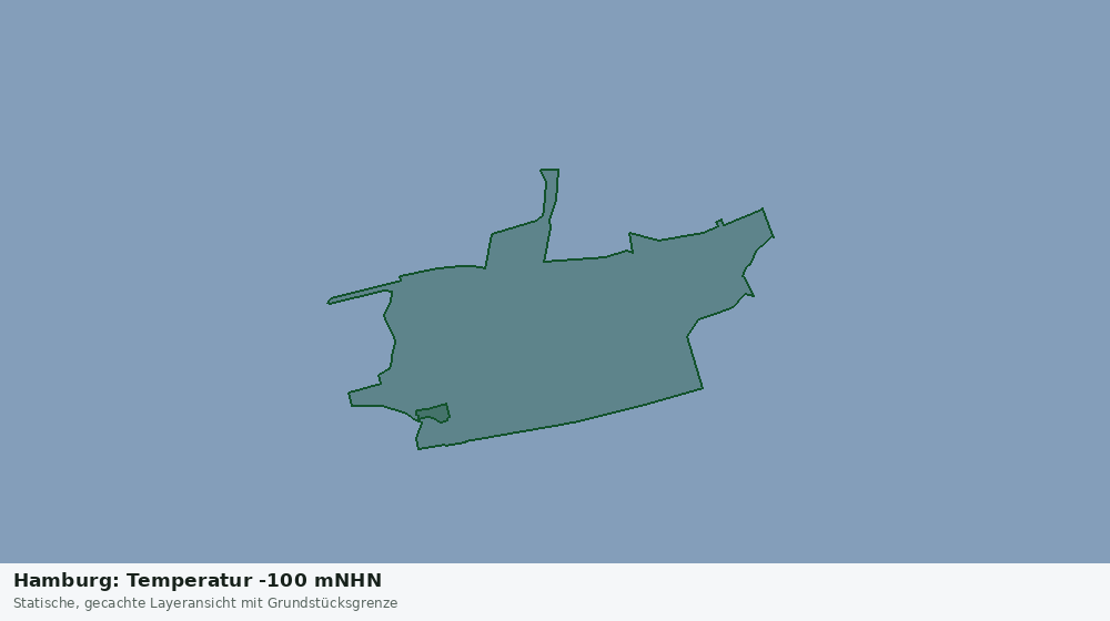 Statische Kartenansicht: Hamburg: Temperatur -100 mNHN