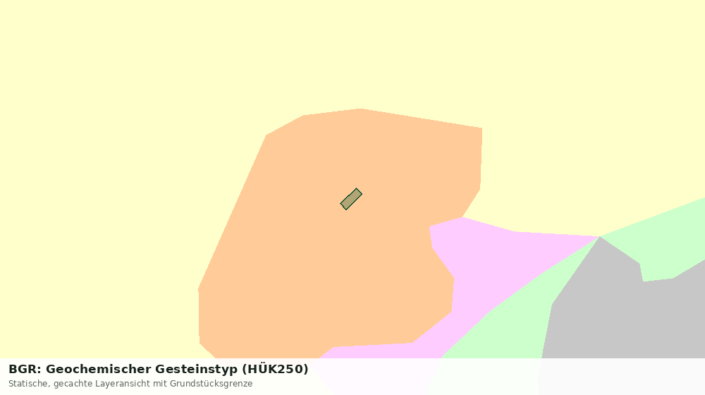 Statische Kartenansicht: BGR: Geochemischer Gesteinstyp (HÜK250)
