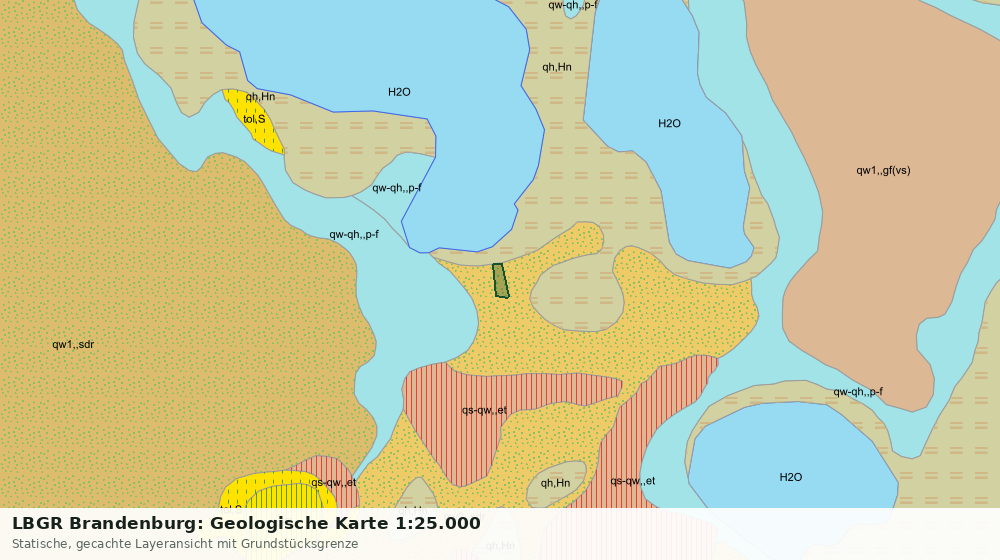 Statische Kartenansicht: LBGR Brandenburg: Geologische Karte 1:25.000