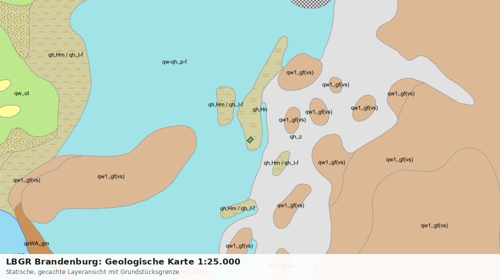 Statische Kartenansicht: LBGR Brandenburg: Geologische Karte 1:25.000