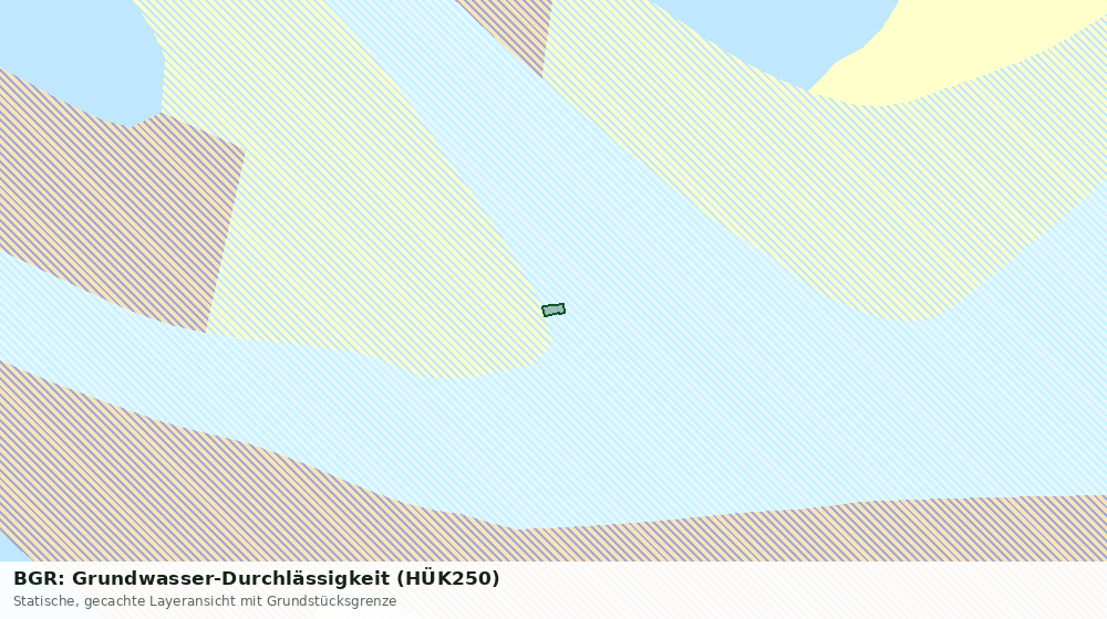 Statische Kartenansicht: BGR: Grundwasser-Durchlässigkeit (HÜK250)