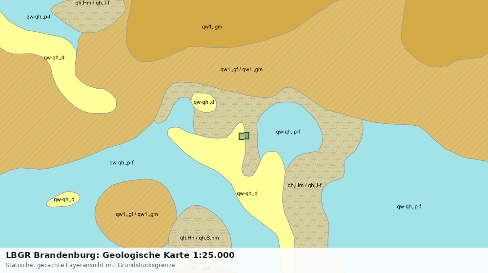 Statische Kartenansicht: LBGR Brandenburg: Geologische Karte 1:25.000