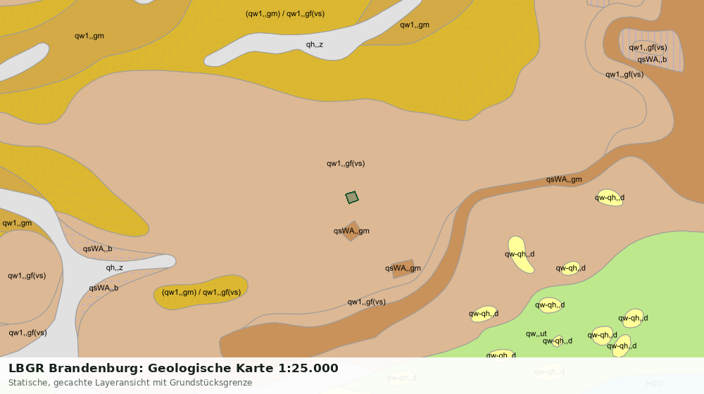 Statische Kartenansicht: LBGR Brandenburg: Geologische Karte 1:25.000