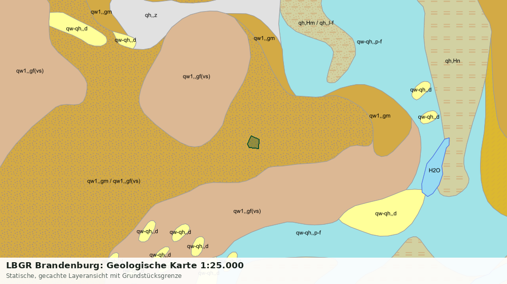 Statische Kartenansicht: LBGR Brandenburg: Geologische Karte 1:25.000