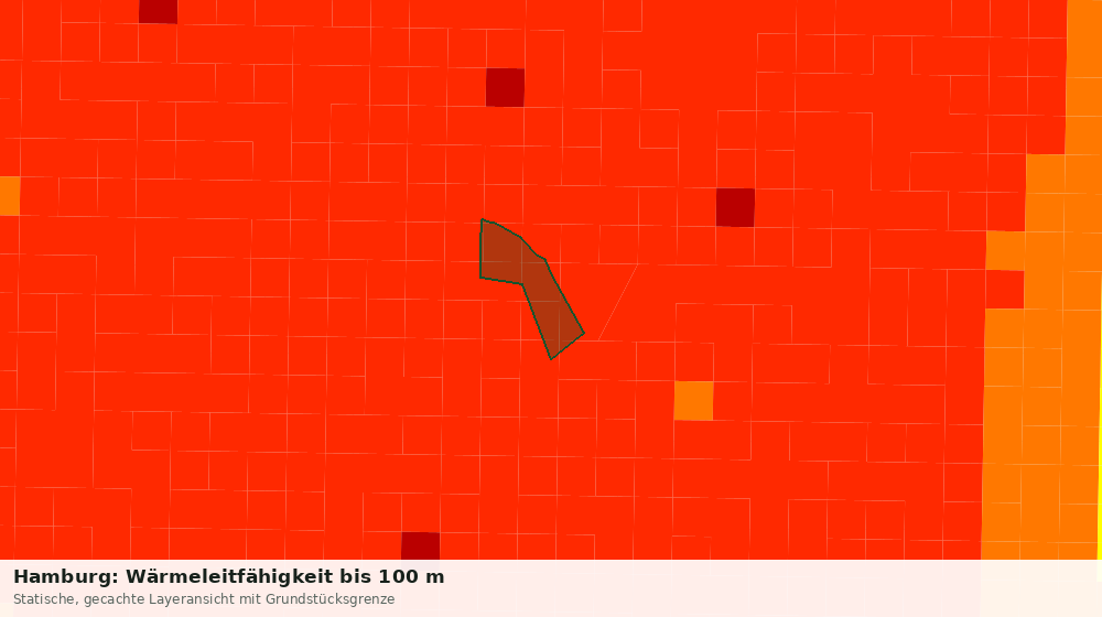 Statische Kartenansicht: Hamburg: Wärmeleitfähigkeit bis 100 m