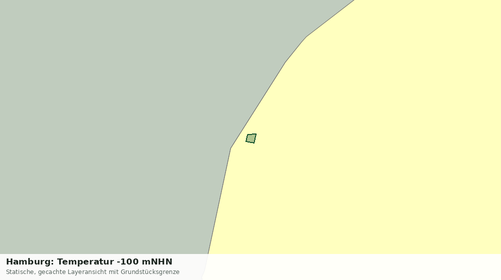 Statische Kartenansicht: Hamburg: Temperatur -100 mNHN