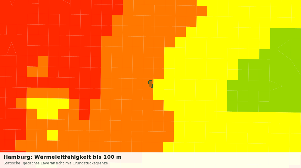 Statische Kartenansicht: Hamburg: Wärmeleitfähigkeit bis 100 m