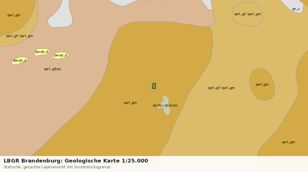 Statische Kartenansicht: LBGR Brandenburg: Geologische Karte 1:25.000
