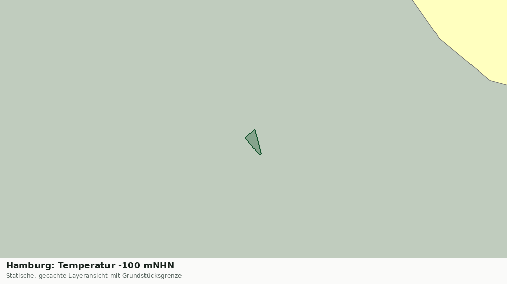 Statische Kartenansicht: Hamburg: Temperatur -100 mNHN