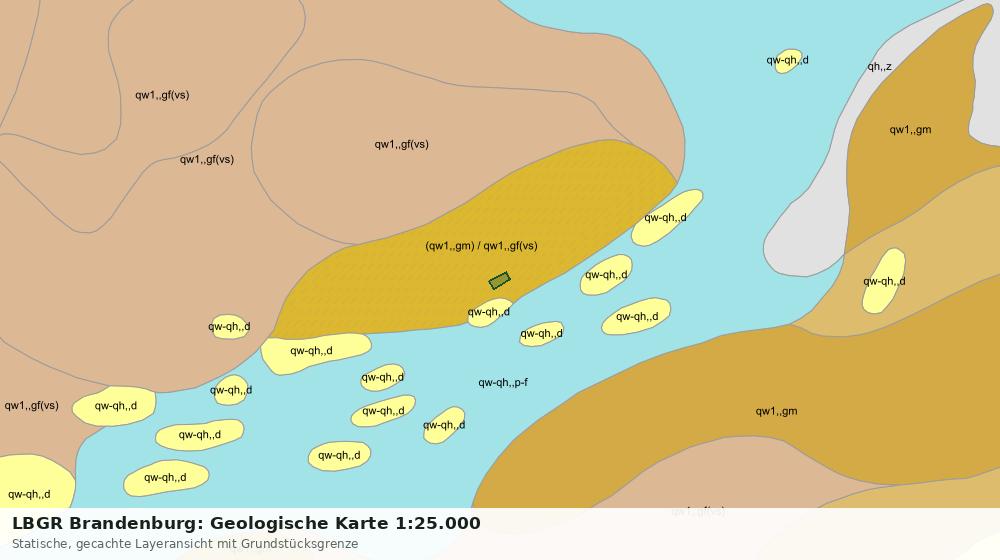 Statische Kartenansicht: LBGR Brandenburg: Geologische Karte 1:25.000