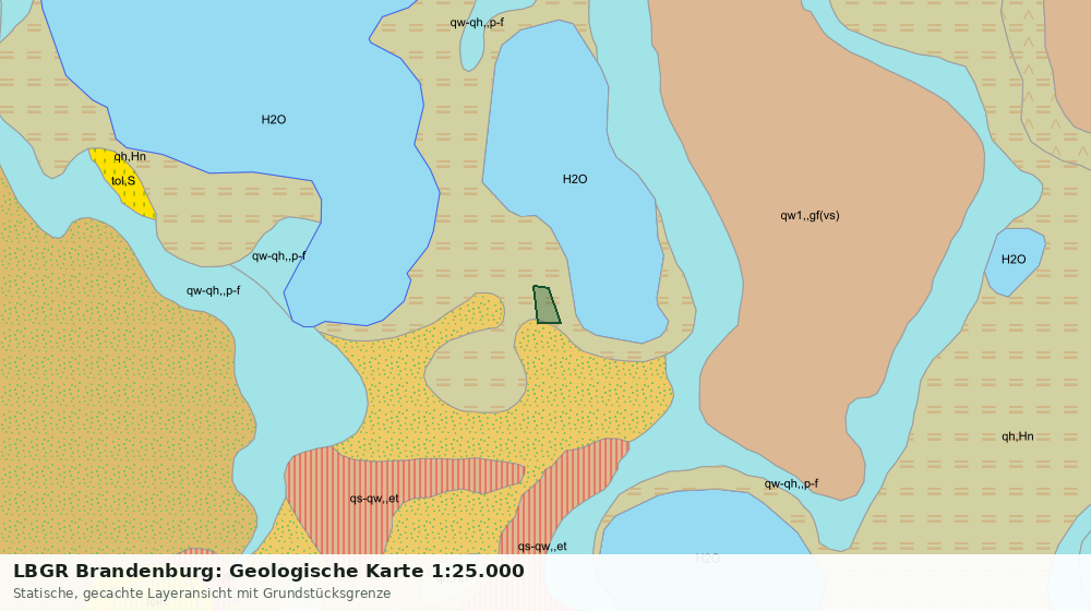 Statische Kartenansicht: LBGR Brandenburg: Geologische Karte 1:25.000