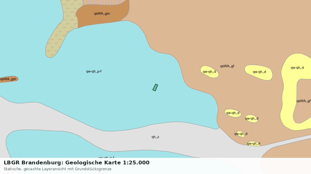 Statische Kartenansicht: LBGR Brandenburg: Geologische Karte 1:25.000