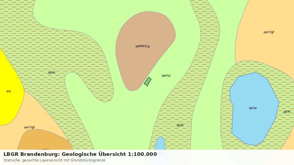 Statische Kartenansicht: LBGR Brandenburg: Geologische Übersicht 1:100.000