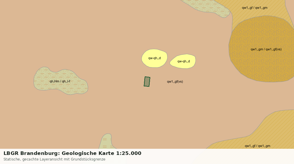 Statische Kartenansicht: LBGR Brandenburg: Geologische Karte 1:25.000