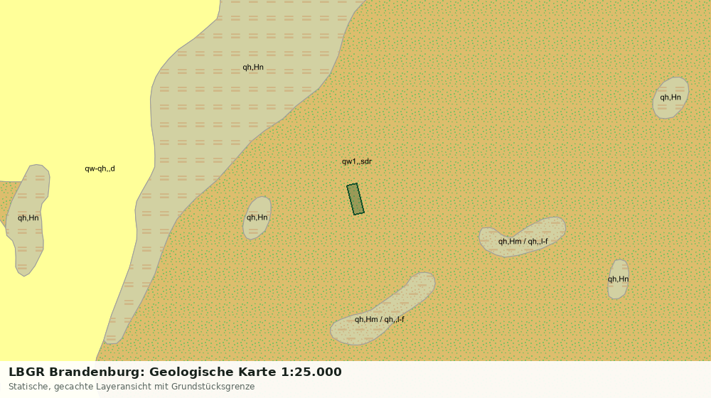 Statische Kartenansicht: LBGR Brandenburg: Geologische Karte 1:25.000