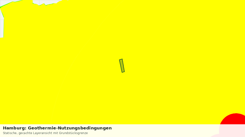 Statische Kartenansicht: Hamburg: Geothermie-Nutzungsbedingungen
