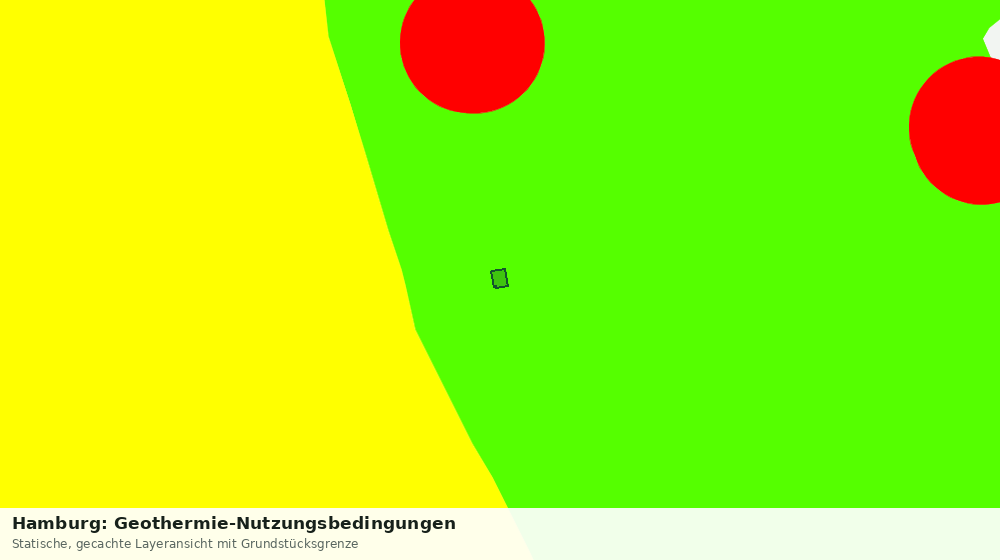 Statische Kartenansicht: Hamburg: Geothermie-Nutzungsbedingungen