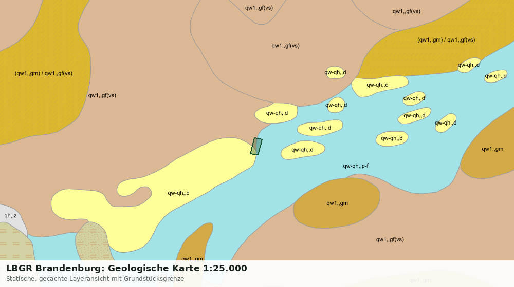 Statische Kartenansicht: LBGR Brandenburg: Geologische Karte 1:25.000